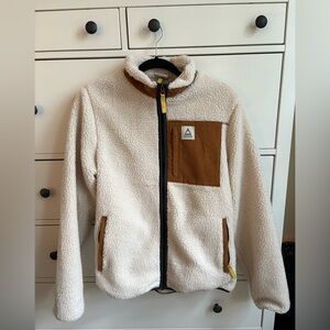 Cozy White and Brown Jacket